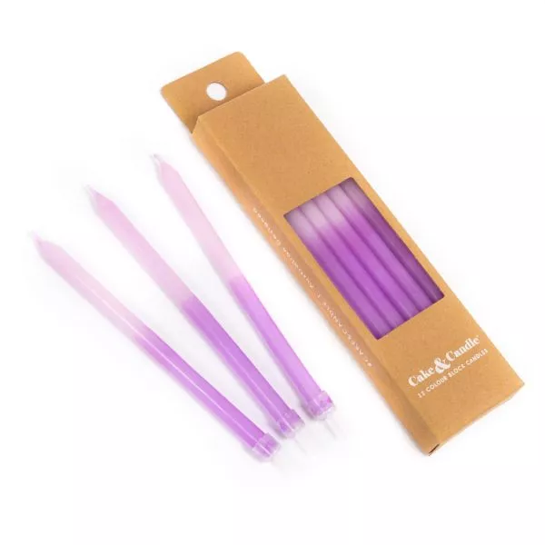 12cm tall candles - Lilac