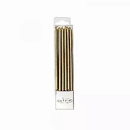 12cm tall candles - Gold
