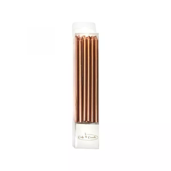 Cake and Candle 12cm tall candles - Rose gold