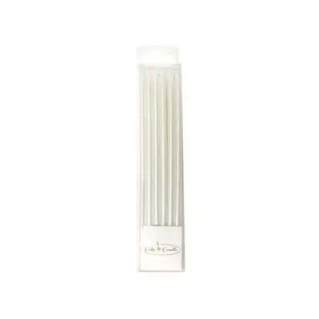 Cake and Candle 12cm tall candles - white Cake and Candle 12cm tall candles - white