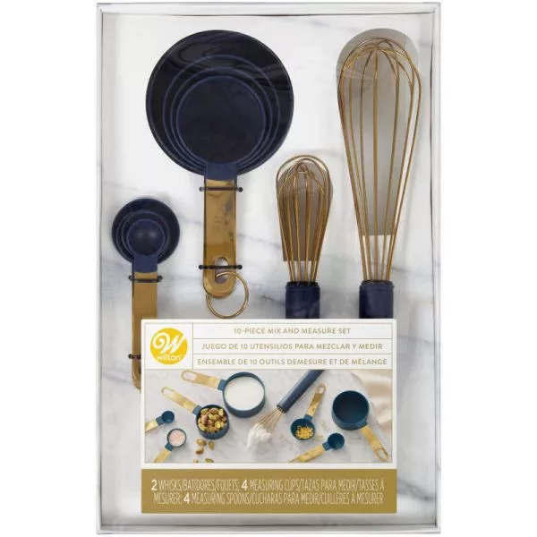 Navy Blue & Gold Mix and Measure Set