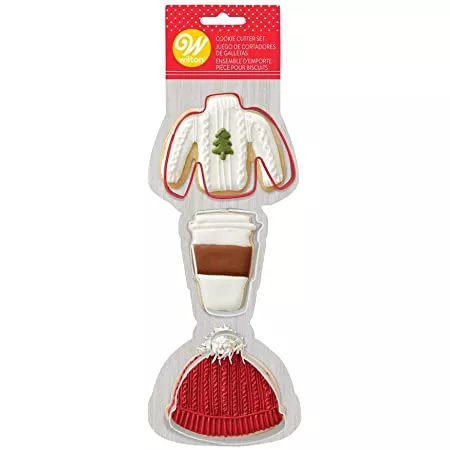 Wilton Sweater, Hat and Latte Cookie Cutter Set
