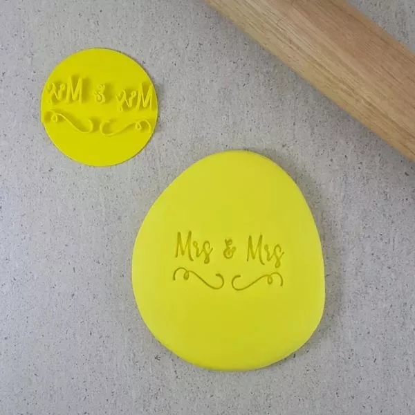 Custom Cookie Cutters Mrs & Mrs Embosser