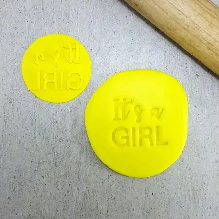 Custom Cookie Cutters It's a Girl Embosser Custom Cookie Cutters It's a Girl Embosser