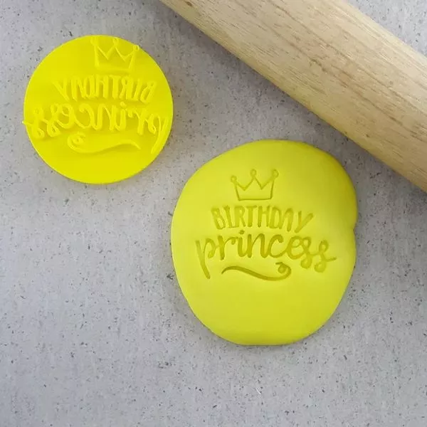 Custom Cookie Cutters Birthday Princess Embosser