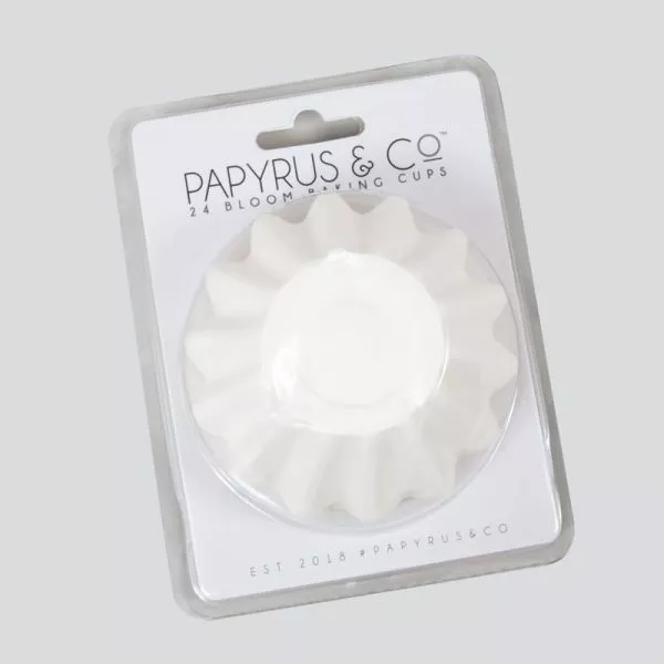 Papyrus and Co Matte White Bloom Baking Cups