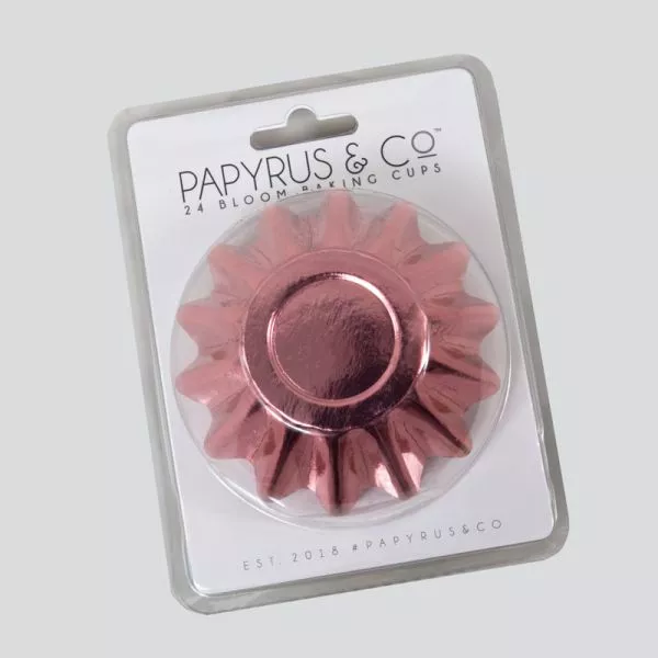 Papyrus and Co Glossy Rose Gold Bloom Baking Cups