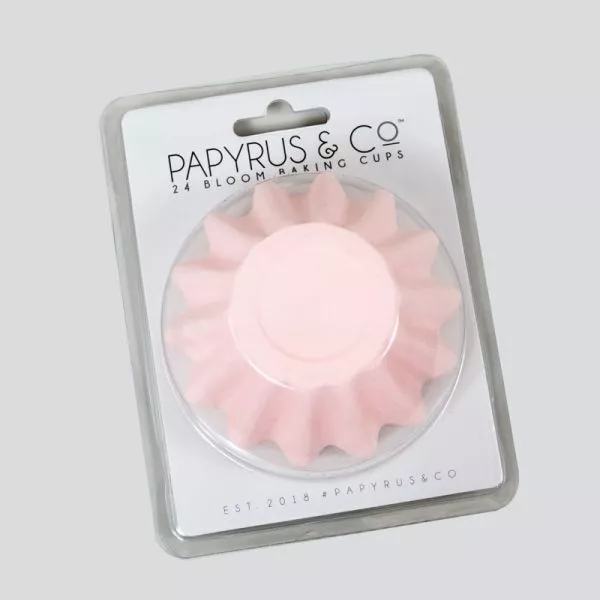 Matte Pastel Pink Bloom Baking Cups