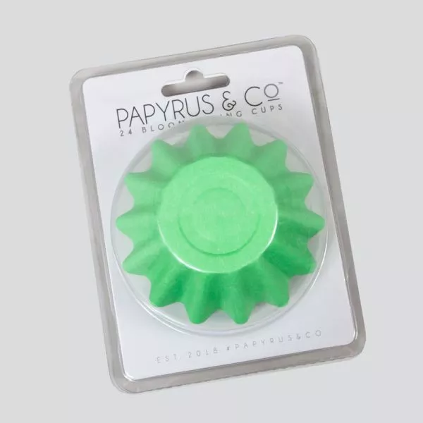 Matte Pastel Green Bloom Baking Cups