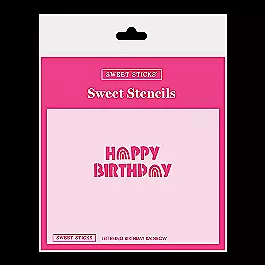 Sweet Sticks Lettering Birthday Rainbow Stencil