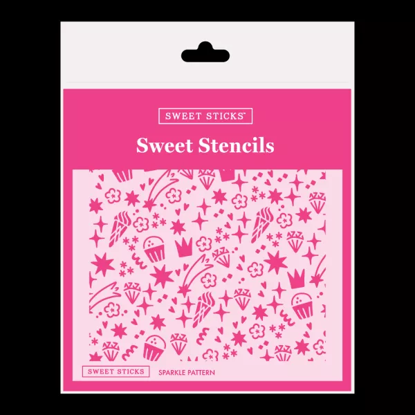 Sweet Sticks Sparkle Pattern Stencil