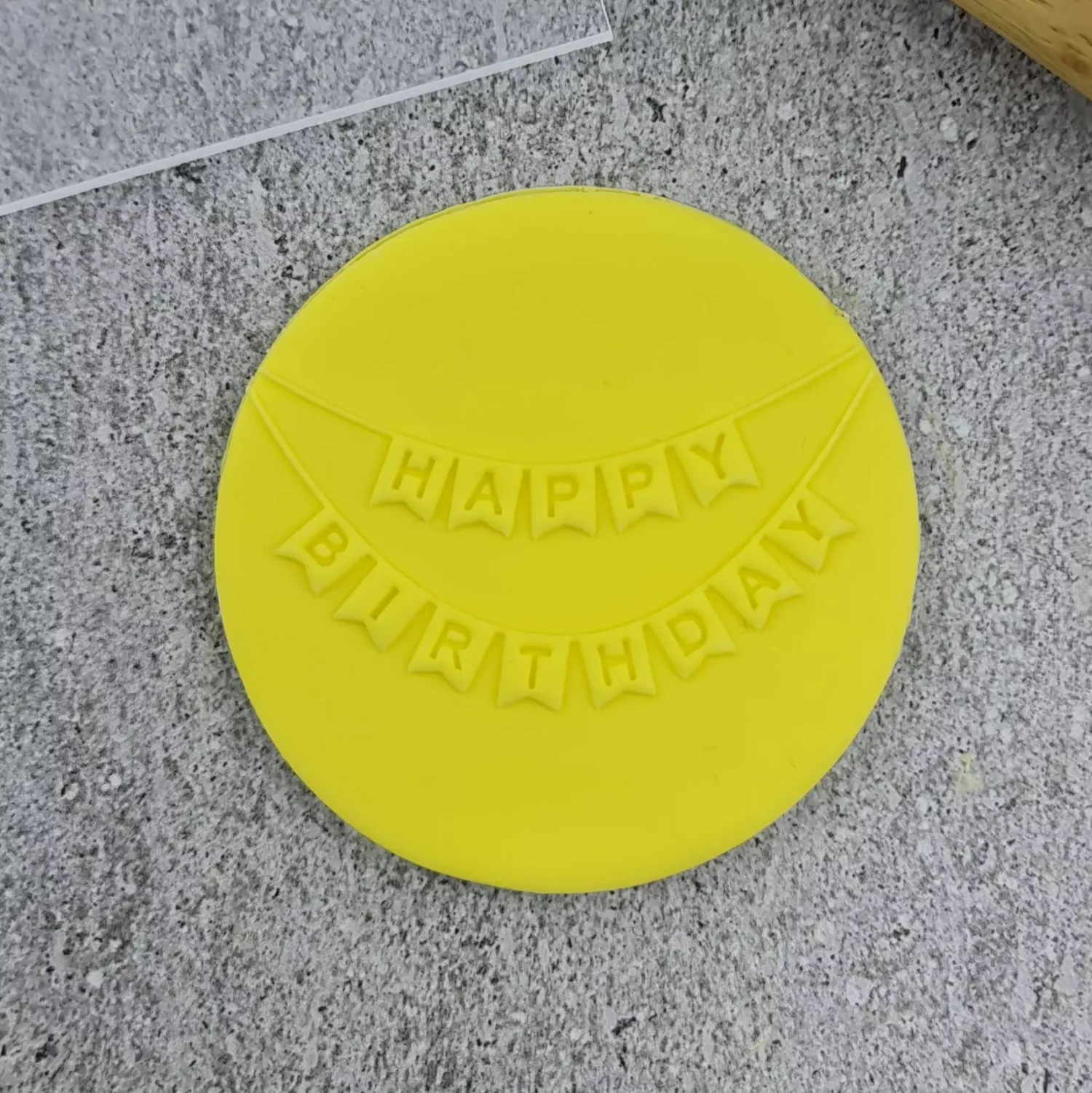 Custom Cookie Cutters Happy Birthday Bunting Debosser