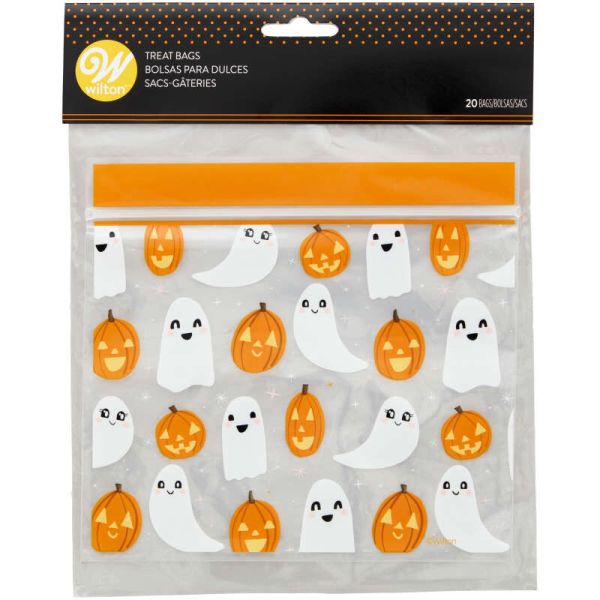 Ghost and Pumpkin Treat Bags