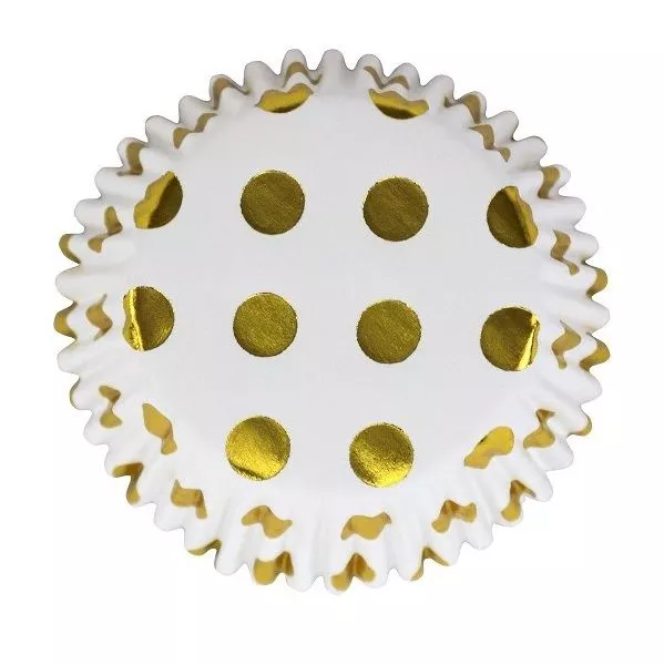 Gold Polka Dot Cupcake Cases