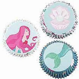 Mermaid Foil Lined Cupcake Cases