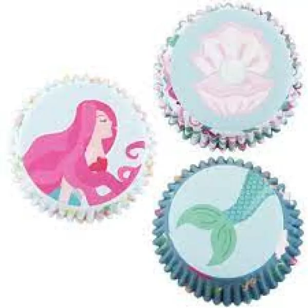 Mermaid Foil Lined Cupcake Cases