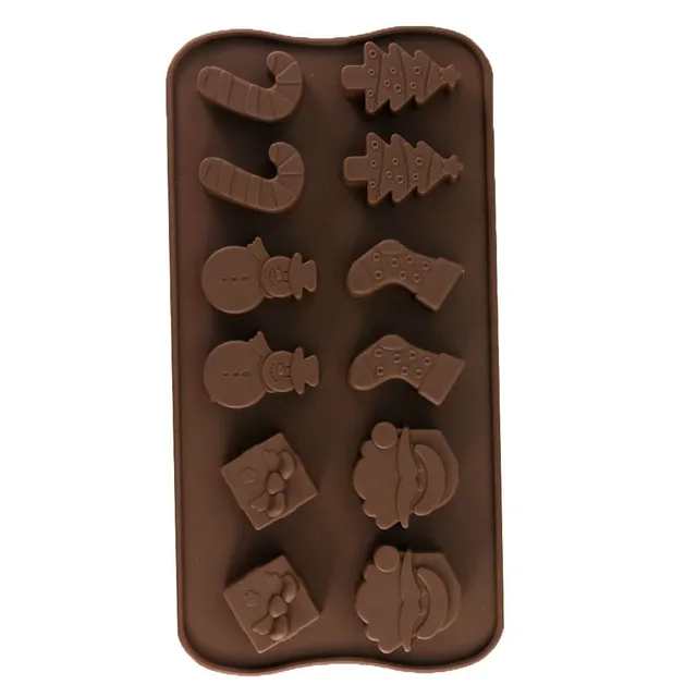 Christmas Themed 12 Cavity Chocolate Mold