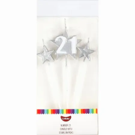 GoBake Number 21 Star Candle GoBake Number 21 Star Candle