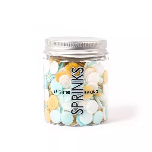 Sprinks Blue White and Gold Wafer Confetti