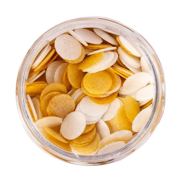 Sprinks White and Gold Wafer Confetti