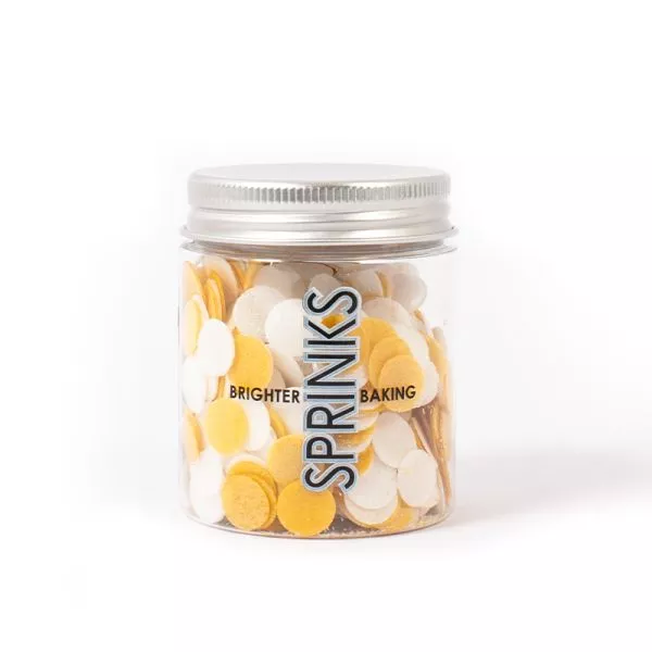 Sprinks White and Gold Wafer Confetti