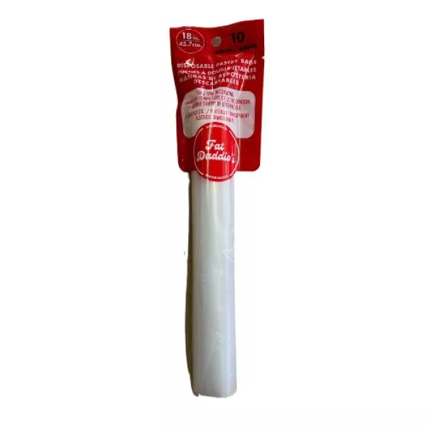 Fat Daddios Disposable Pastry Bags 18in 10pk