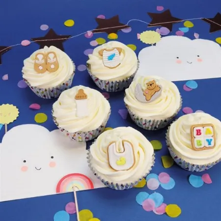 PME Edible Cupcake Toppers Baby PME Edible Cupcake Toppers Baby