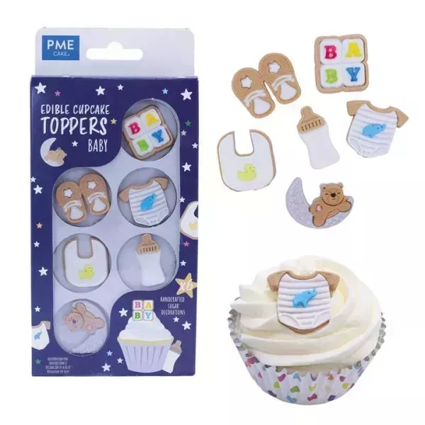 PME Edible Cupcake Toppers Baby