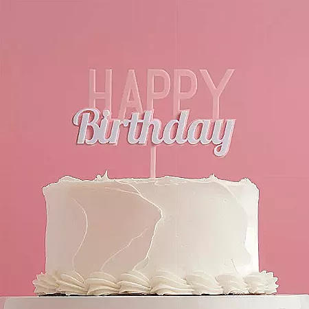Cake and Candle Strawberry Layered Happy Birthday Cake Topper Cake and Candle Strawberry Layered Happy Birthday Cake Topper