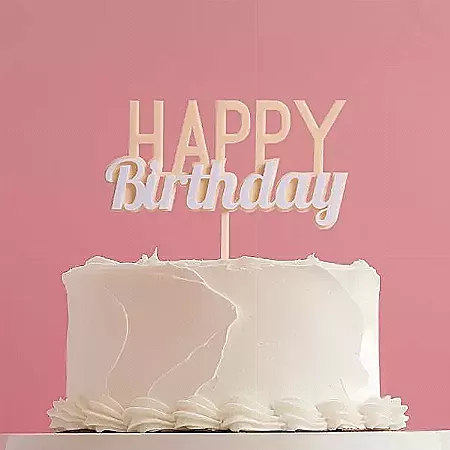 Cake and Candle Caramel Layered Happy Birthday Cake Topper Cake and Candle Caramel Layered Happy Birthday Cake Topper