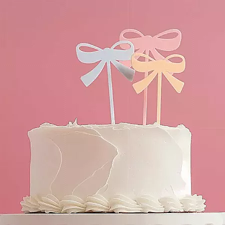 Cake and Candle Bows Cake Topper (Set of 3) Cake and Candle Bows Cake Topper (Set of 3)