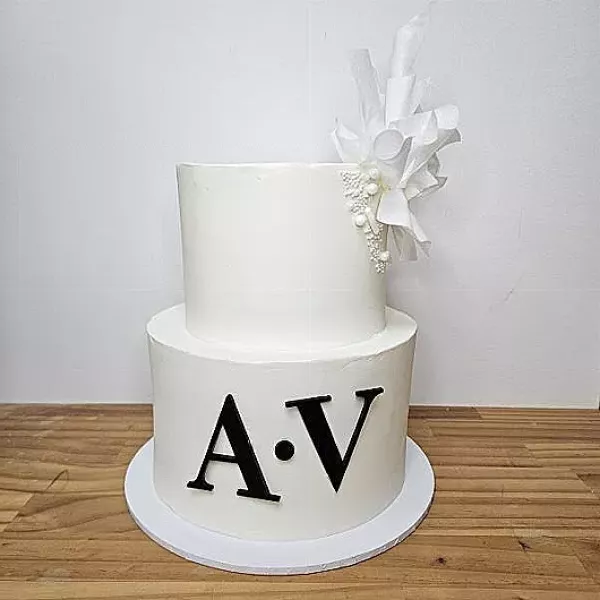 Classic White Wedding Cake