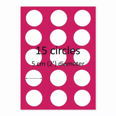 15 Circles Custom Edible Image 15 Circles Custom Edible Image
