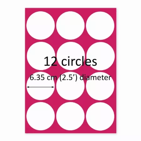 12 Circles Custom Edible Image 12 Circles Custom Edible Image