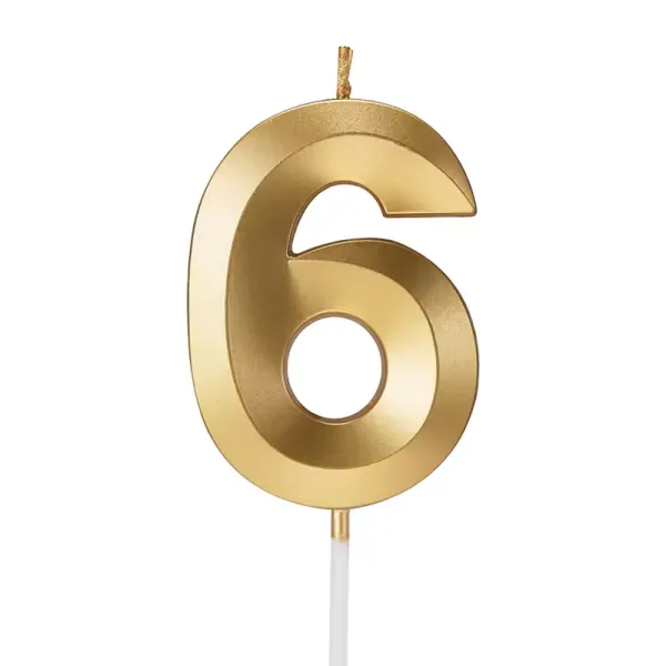 GoBake Number 6 Metallic Candle