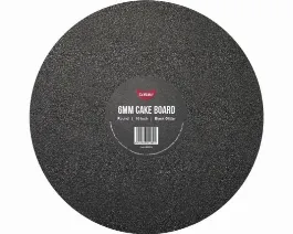 GoBake 10 Inch 6mm Round Black Glitter Masonite Board