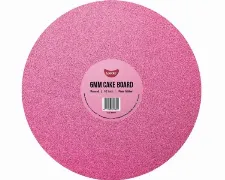 GoBake 10 Inch 6mm Round Pink Glitter Masonite Board