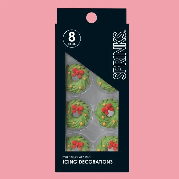 Sprinks Christmas Wreath Icing Decorations