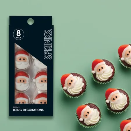 Sprinks Santa Icing Decorations