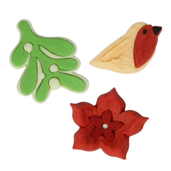 PME Christmas Edible Sugar Decorations - Under the Mistletoe