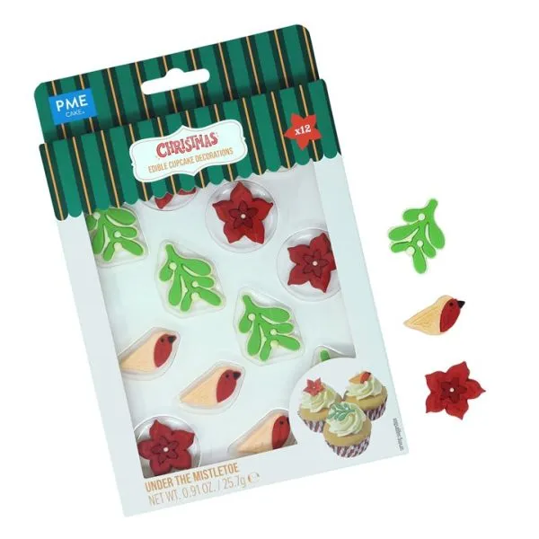 PME Christmas Edible Sugar Decorations - Under the Mistletoe