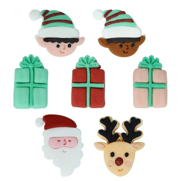 PME Christmas Edible Sugar Decorations - Santa's coming to town