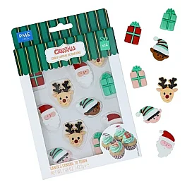 PME Christmas Edible Sugar Decorations - Santa's coming to town