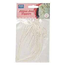 PME Ribbon Bow Cake Toppers White