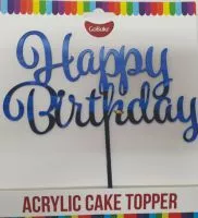 Blue Happy Birthday Topper