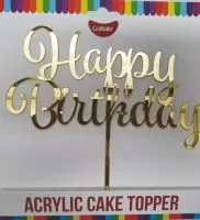 Gold Happy Birthday Topper