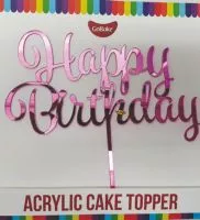 Pink Happy Birthday Topper