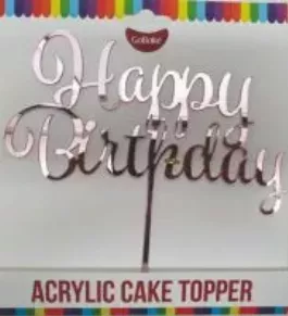 Rose Gold Happy Birthday Topper