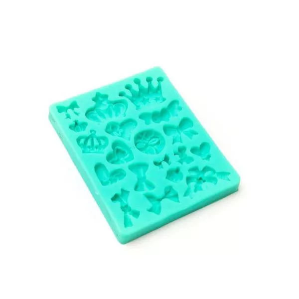 Sugar Crafty Bows Hearts and Crowns Mould