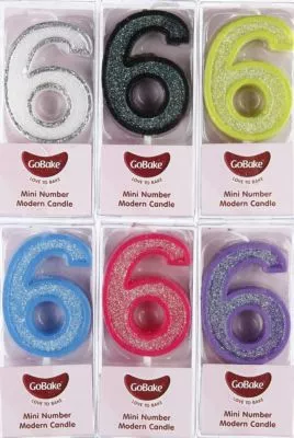 Mini Number 6 Candles